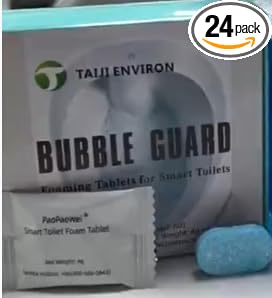 iliD Toilet Foam Shield Tablets, Anti-Splash & Deodorizing Freshener, Creates a Stain-Resistant Protective Foam Layer for Smart and Standard Toilets, 24 Tablets per Box