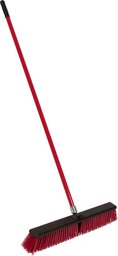 Large 24'' Multi-Surface Push Broom with Alloy Handle