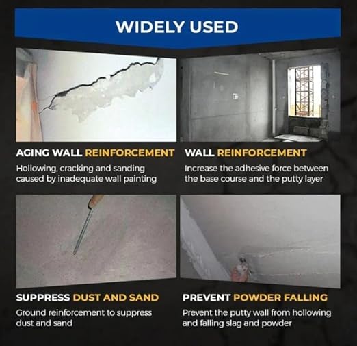 Concrete Crack Filler,Sand Fixing Agent Agent, Sand Fixing Agent Wall Protection Spray,Anti-Sand Base Surface Reinforcement, Multiuse Invisible Waterproofing Agent (2pcs)