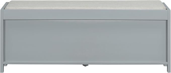 Knocbel Entryway Storage Bench with Sliding Doors and 1 Shelf, Living Room Entrance Hallway Foyer Shoe Bench Bedroom End of Bed Bench, 220lbs Weight Capacity (Retro Grey 2-Door)