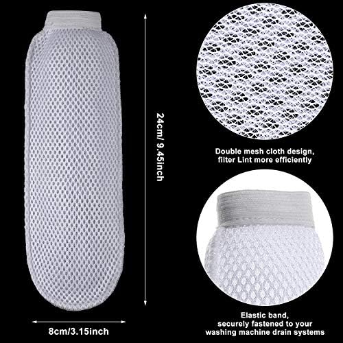 Boao 5 Pieces Nylon Lint Traps for Washing Machine Discharge Hose Lint Traps Nylon Mesh Catcher for Washing Machine Drain Systems Cleaning Tools
