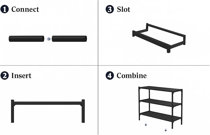 Shoe Shelf – 3 Tier Shoe Rack Stackable with Shoe Brush & Ergonomic Shoe Horn, Space-Saving Shoe Organizer for Entryway, Hallway, Closet & Wardrobe – Complete Shoe Care Set (Black)