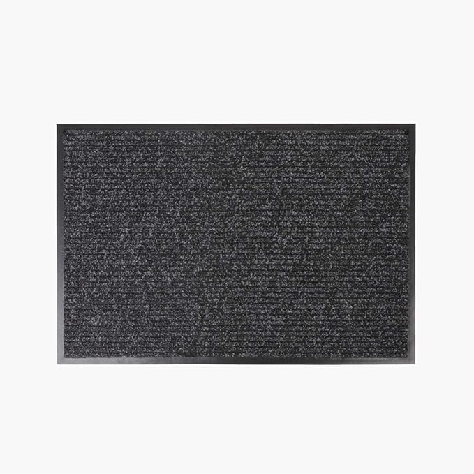 Notrax 109 Brush Step Carpeted Indoor/Outdoor Entrance Mat for Home or Office, 4' x 6', Absorbent Slip Resistant Heavy Duty Entry Mat, Charcoal, 109S0046CH