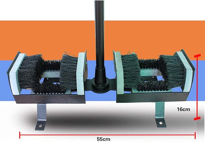 Heavy Duty Boot Scrubber Brush - Standing Shoe Cleaner for Mud, Dirt Snow, Double Foot Scraper with Sturdy Handle, Ideal for Entryway, Garden Garage