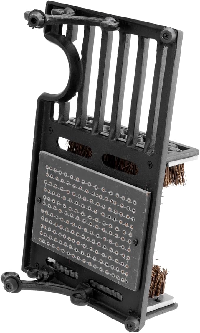 MyGift Heavy Duty Shoe Scraper and Boot Brush, Vintage Cast Iron Shoe Dirt Scrubber Cleaner/Outdoor Boot Mud Brush