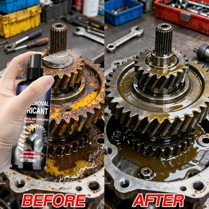 Rust Remover Spray for Metal, Iron Stain Remover, Fast-Acting Oxidation Metal Cleaner for Vehicles, Tools, Chains