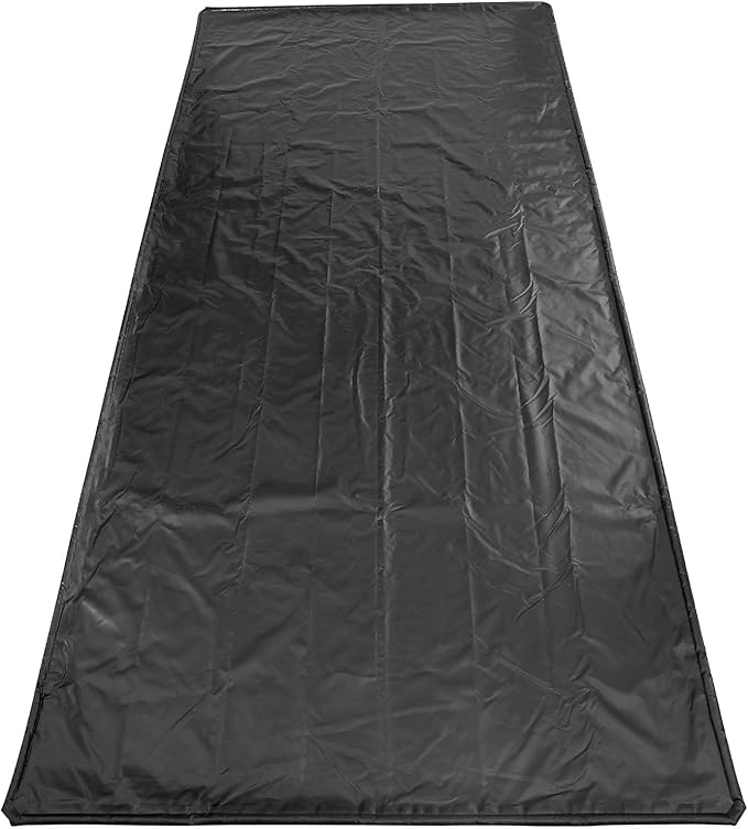 VEVOR Containment Mat, 7 ft 9 in x 16 ft, Non-Slip PVC Garage Floor Mat with a Cleaning Squeegee, Heavy Duty Durable Waterproof Containment Protection from Snow, Rain and Mud for Cars Parking, Black