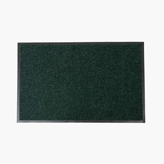 Notrax 109 Brush Step Carpeted Indoor/Outdoor Entrance Mat for Home or Office, 4' X 6', Absorbent Slip Resistant Heavy Duty Entry Mat, Hunter Green, 109S0046GN