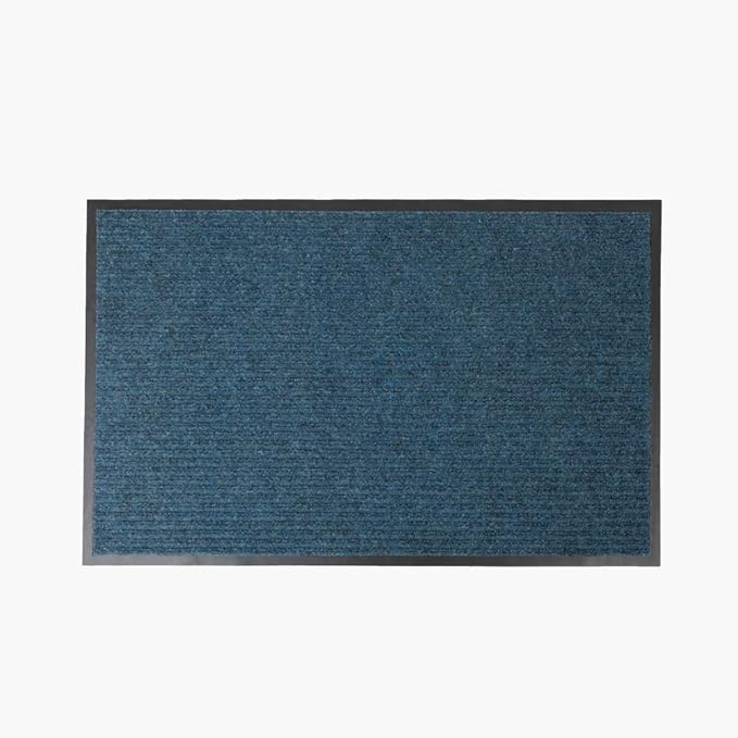 Notrax 109 Brush Step Carpeted Indoor/Outdoor Entrance Mat for Home or Office, 3' X 10', Absorbent Slip Resistant Heavy Duty Entry Mat, Slate Blue, 109S0310BU