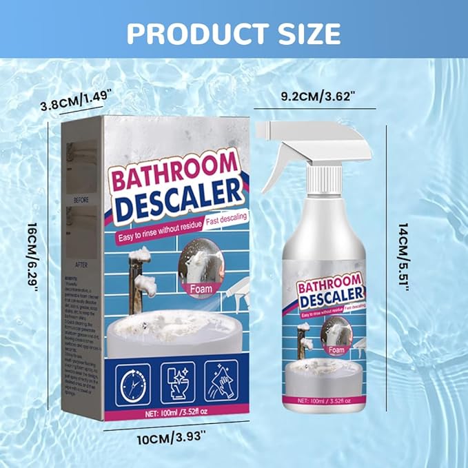 Eadwe Stubborn Stains Cleaner, 2025 New Bathroom Descaler Cleaners, Multipurpose Bathroom Foam Cleaner, Bathrooms Descaler Spray for Toilet Bath Shower Glass Sink Cleane (2)
