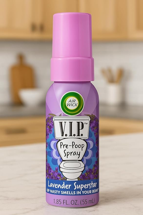 Air Wick V.I.P. Pre-Poop Spray, Toilet Perfume Lavender Superstar, 1.85 Oz