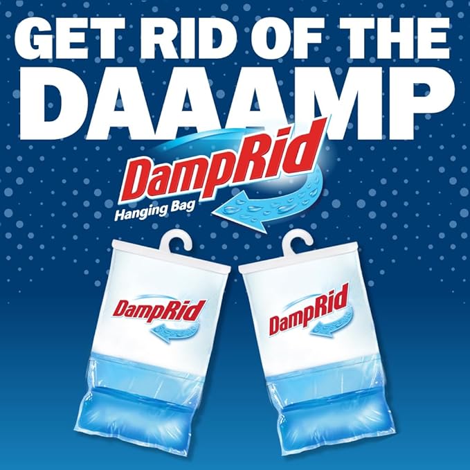 DampRid Fresh Scent Hanging Moisture Absorber, 15.4 oz., 6 Pack - Eliminates Musty Odors for Fresher, Cleaner Air, Ideal Moisture Absorbers for Closet, 10% More Moisture Absorbing Power*
