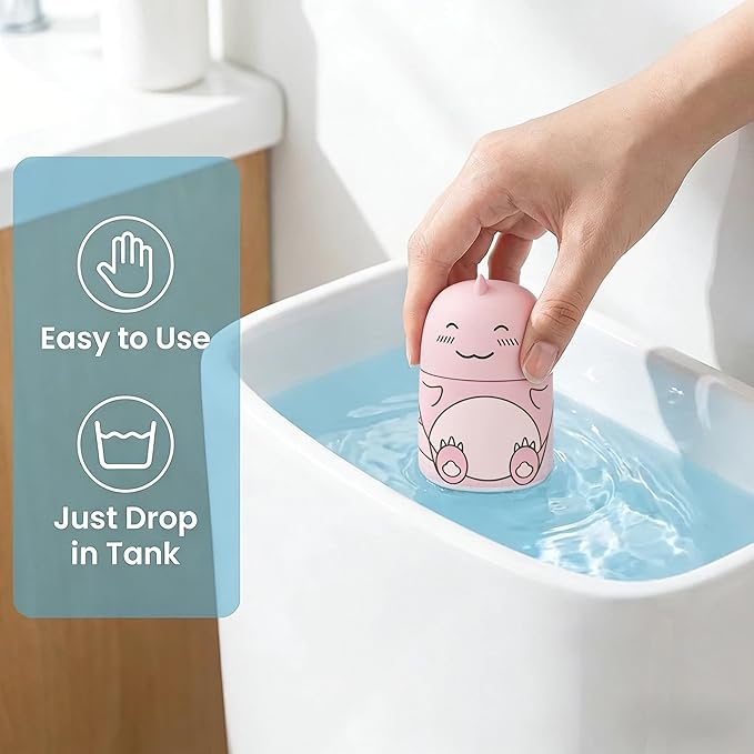 3Pcs Dinosaur Toilet Bowl Cleaner Bottle, Automatic Toilet Tank Cleaner for Long-Lasting Cleaning and Deodorizing, 2026 Upgraded Cute Dinosaur-Shaped Gel Freshness for Bathroom (3*Jasmine Flavor)