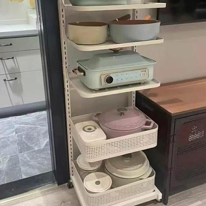 Expandable Kitchen Pan Stand for Cupboard Storage Pot Rack Lid Holders for Pots And Pans Black 3 * 3 Boards