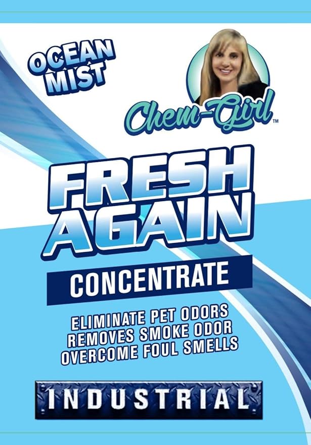 Chem-Girl | FRESH AGAIN Concentrated Odor Remover, Carpet Freshener & Deodorizer Spray for Air, Hard & Soft Surfaces | Industrial-Strength - 1 Gallon