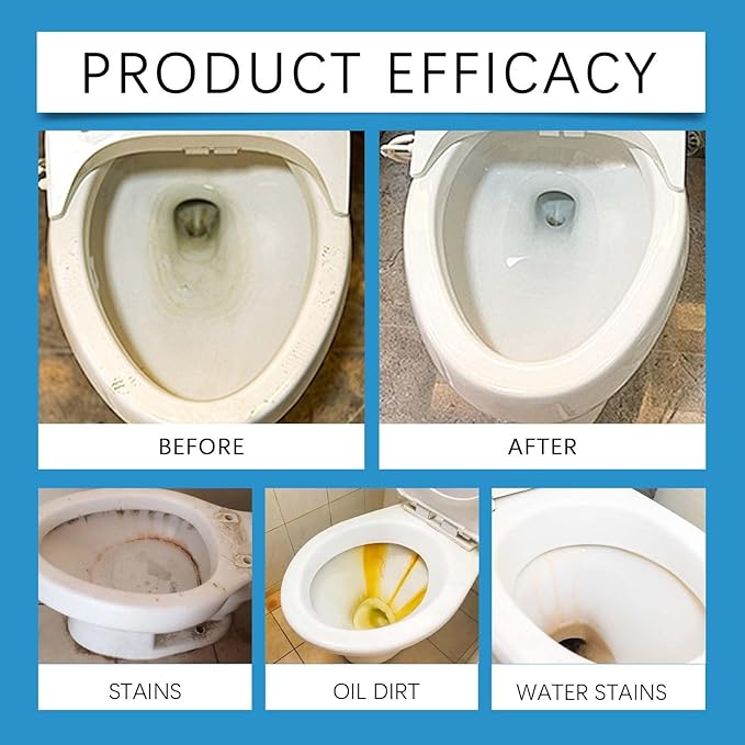 Foaming Toilet Cleaner, Toilet Bowl Cleaner, Powerful Refresh Bowl Cleaner Powder Packets, Self Activating Powder, Deep Cleaning