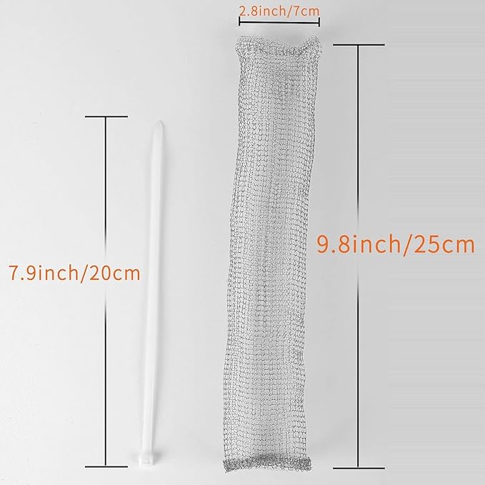 Lint Traps for Washing Machine Hose, Stainless Steel Washing Machine Drain Lint Trap, 10PCS Lint Catcher for Washer Machine with 10PCS Cable Ties, for Filter Out Cotton Fluff, Paper Scraps, Hair, Etc