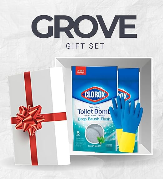 Toilet Bowl Cleaners by Foaming Fresh Scent + Lavender Scent Toilet Cleaner 5.3 oz Tablet Each Bundle with Cleaning Gloves β Easy-to-Use, Bleach-Free Tablets β Gift Set (3 Items)