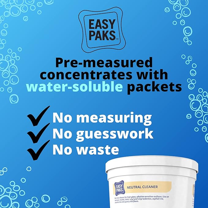 Diversey 990653 Easy Paks Neutral Cleaner, Cleans High Traffic Glossy Floors, Dissolving Pods with Pine Scent, 90-Paks, 1-Tub (Pack of 2)