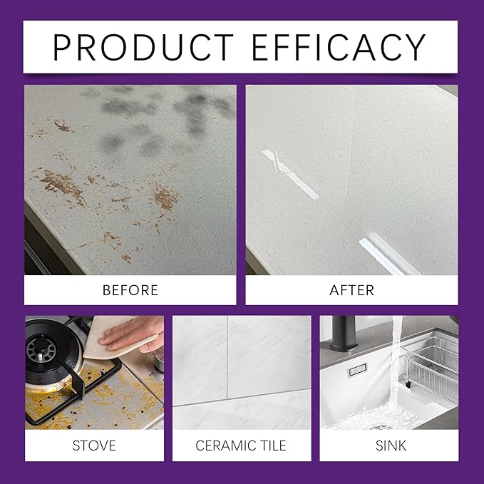 Home Ceramic Coating Spray for Stainless Steel, Glass & Countertops – Long-Lasting Sealant & Protector to Repel Fingerprints, Grime & Stains for Kitchen & Bathroom Surfaces
