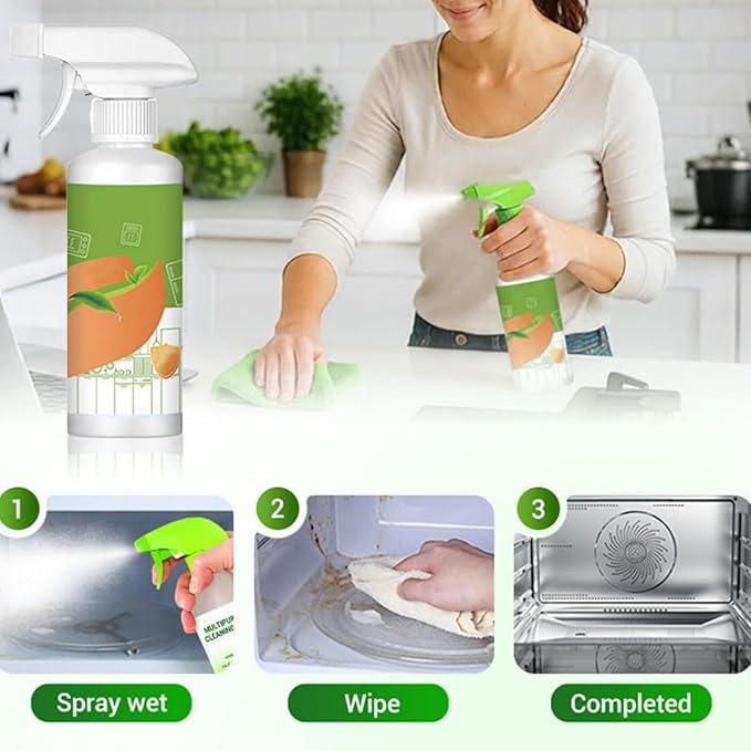 Electrolyzed Ion Kitchen Cleaner Spray, Multi-purpose Household and Kitchen Cleaning Spray, Multi Purpose Cleaner for Hold, Oven, Stove, Range Hood, Easy Cleaning Household Item (1, Medium)