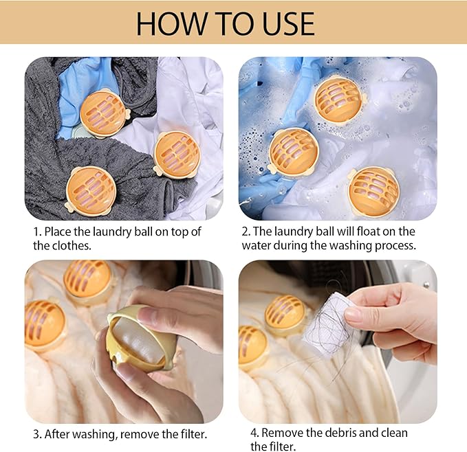 2026 New Lint Catcher for Washing Machine,Washing Machine Lint Catcher, Floating Hair Filter. (Yellow Dolphin Laundry Ball)