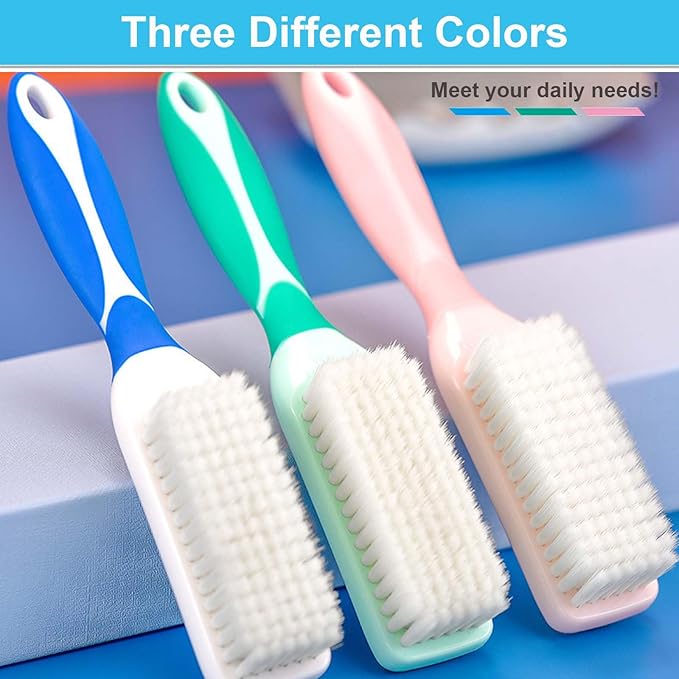 3 Pack Laundry Scrub Brush Shoe Laundry Stain Brush with Long Handle Very Soft Bristle Cleaning Brush for Clothes Shoes Sneaker Protable Laundry Brush for Stains on Clothes