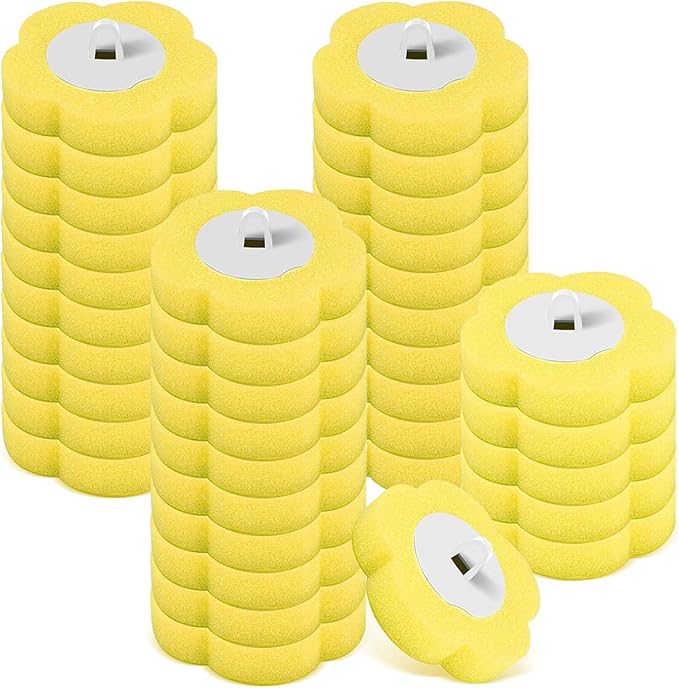 Disposable Toilet Brush, 36 PCS Toilet Brush Replacement Head, Toilet Wand Replacement Heads, Disposable Toilet Cleaning System, Toilet Wand Heads for Bathroom(Yellow)