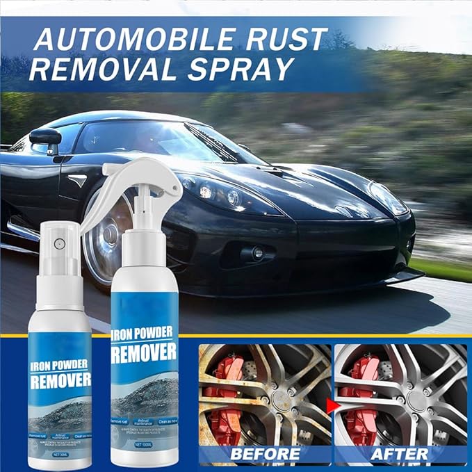 Multi Purpose Rust Remover Spray, Iron Powder Remover, Rust Removal Spray, Instant Remover Spray, Iron Out Rust Stain Remover, Car Rust Removal Spray (1pcs, 100ml)