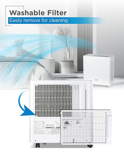 BLACK+DECKER Portable Dehumidifier, Extracts 36.39-Pint Per 24-Hours, Dehumidifier for Home up to 3000 Sq. Ft. Coverage, 10.56-Pint Bucket, Energy Star 6.0 Certified, BDM36WCDA, White