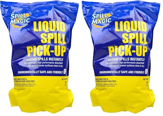 Spill Magic All-Purpose Absorbent Powder, 3 lb Bag (Pack of 2)