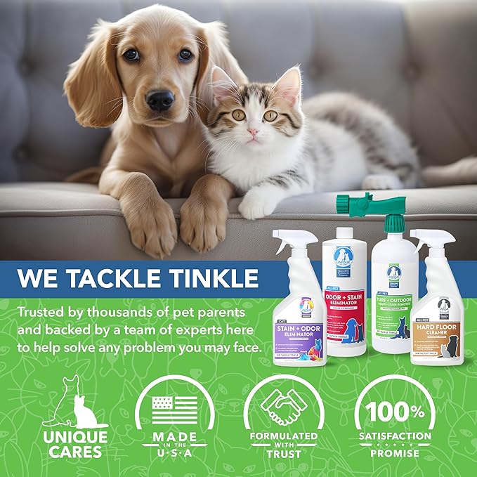 Unique Turf & Outdoor Odor and Stain Remover, Turf Cleaner for Pet Urine Outdoor Dog Odor Eliminator, 128 oz. Bio-Enzymatic Liquid Concentrate