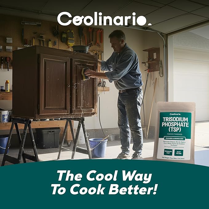 Coolinario Trisodium Phosphate - TSP Cleaner (4 Oz) Heavy-Duty Cleaner & Degreaser for Walls, Floors & Outdoor Surfaces | Removes Grease, Dirt & Stains | Ideal for Home & Industrial Use