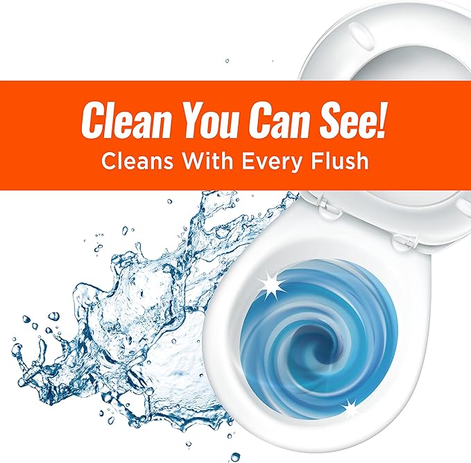 Ty-D-Bol Blue Tablets Value 5 Pack, Cleans and Deodorizer Toilets for a Fresh Smelling Bathroom (Pack of 10)