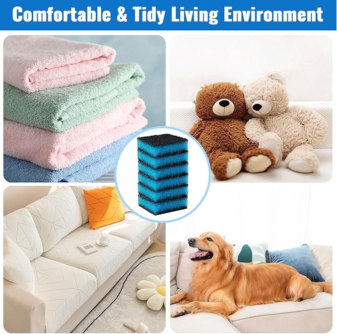 Pet Hair Remover for Laundry - Reusable Lint Fur Catcher Tool, Effortlessly Removes Dog & Cat Hair from Clothes in Washing Machine (6PCS)
