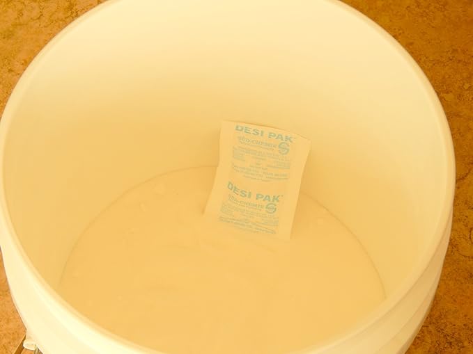 Desiccant for 5-Gallon Bucket Food Storage Moisture Control - 12 Individual Packs