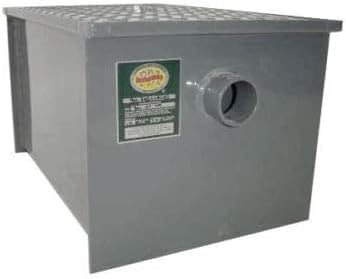 Commercial Grease Trap Interceptor – Heavy Duty Carbon Steel Grease Trap for Restaurant or Food Truck Kitchen Waste - NSF (20 lbs)