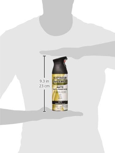 Rust-Oleum 330505 Universal All Surface Spray Paint, 12 oz, Matte Farmhouse Black (Pack of 2)