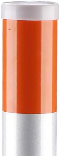 Lightweight Driveway Barrier with Warning Stripes, Flexible Parking Spot Protector Safety Bollard with Locking Mechanism, High-Visibility Parking Post for Night-time Safety