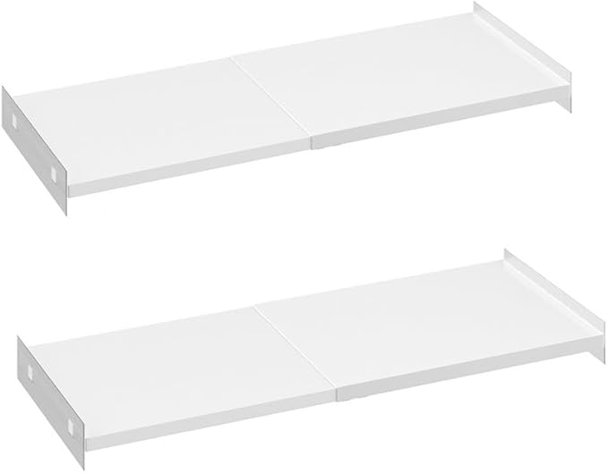 26-38in Expandable Shelf for Cabinet，Tension Shelves for Closet Pantry Wardrobe Cupboard Kitchen, 15.8" D,2packs