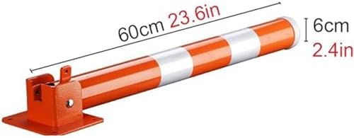 Lightweight Driveway Barrier with Warning Stripes, Flexible Parking Spot Protector Safety Bollard with Locking Mechanism, High-Visibility Parking Post for Night-time Safety