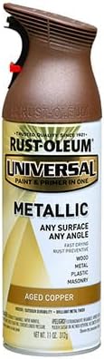 Rust-Oleum 249132 Universal All Surface Metallic Spray Paint, 11 Fl oz, Aged Copper