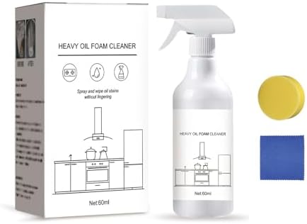 VIED 60ml Heavy Oil Foam Cleaner, Foam Spray Tablets & Spray Bottle Oven Cleaner (1pcs)