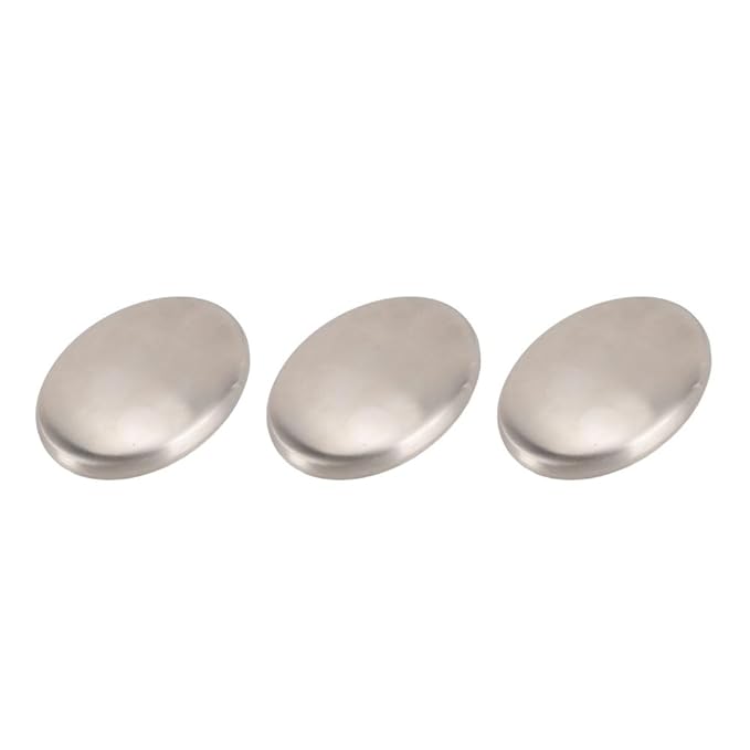 ‌Stainless Steel Soap Metal Odor Remover Soap Eliminating Smells Fish, Garlic, Onion froms Hands for Kitchen (3pcs)