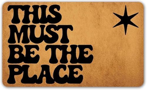 This Must Be The Place Family Home Decorative Welcome Doormat Indoor Outdoor No Slip Mat Funny Doormat Housewarming Gifts Mat 20x32 inch