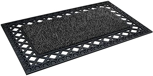 Clean Machine 10376932 French Quarter Astroturf Dirt Trapper Doormat, 22.25" x 35.25", Flint Gray