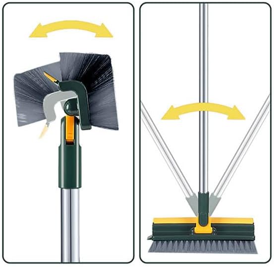 4-in-1 Scalable Cleaning Brush with Long Handle Floor Scrubbers Cleaning Supplies Window Screen Scrub Brush with Long Handle Bathtub Scrubber for Pool Bathtub Toilet Kitchen Bathroom Cleaning Tools