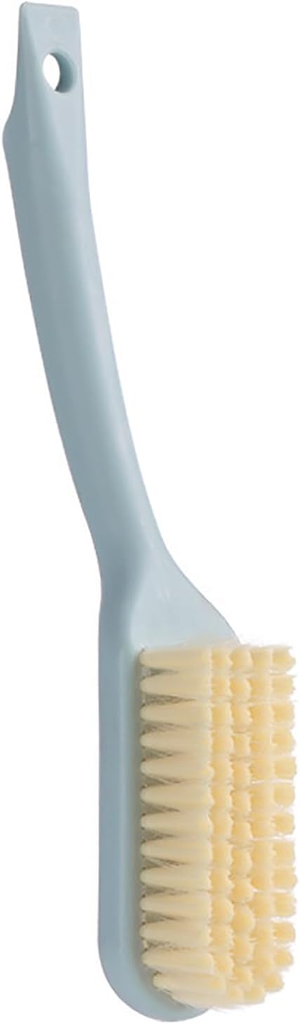 Shoe Cleaning Brush Soft Long Handle Scrub Brush Bathroom Kitchen (Blue)