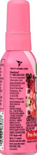Air Wick V.I.P. Pre-Poop Toilet Spray, Up to 100 uses, Contains Essential Oils, Rosy Starlet Scent, Travel size, 1.85 oz, Holiday Gifts, White Elephant gifts, Stocking Stuffers