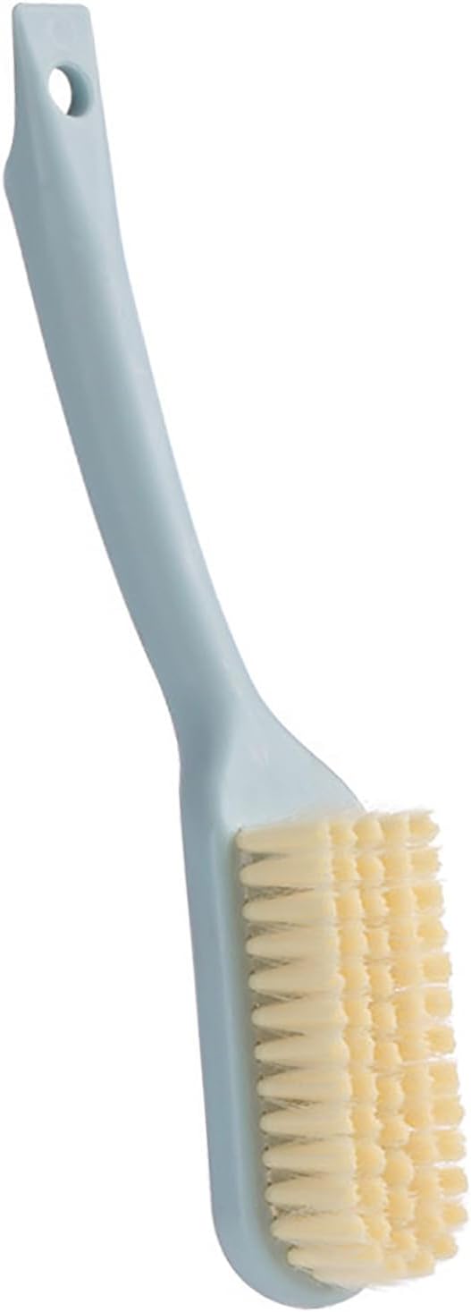 Shoe Cleaning Brush Soft Long Handle Scrub Brush Bathroom Kitchen (Blue)